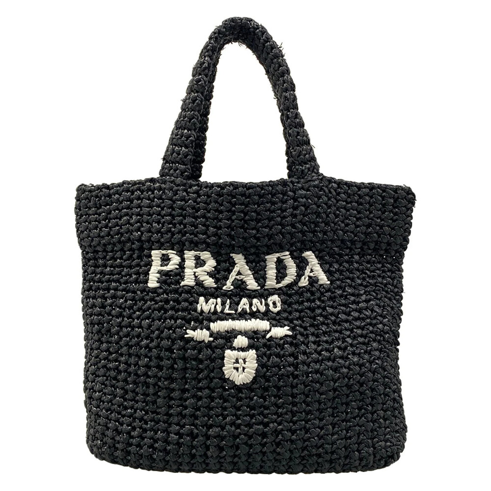 Prada Small Crochet Tote Bag Black #349963P15B